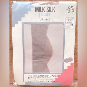 Panty hose beige Milk Silk Made in Japan New